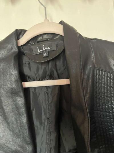 black womens motorcycle jacket - Thumbnail 2