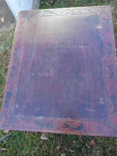 end table with storage ornate detailing - Thumbnail 6