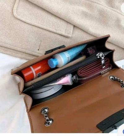 Lady chain PU leather handshoulder bags - Thumbnail 4