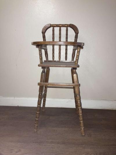 antique baby doll high chair - Thumbnail 2