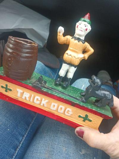 Cast Iron Circus Dog Trick Bank