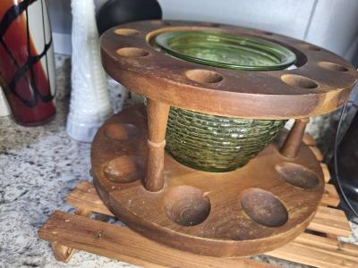Vintage 1960s Fairfax Tobacco Humidor and Walnut Pipe Stand - Thumbnail 4