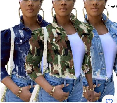 Womens cropped denim jackets - Thumbnail 3