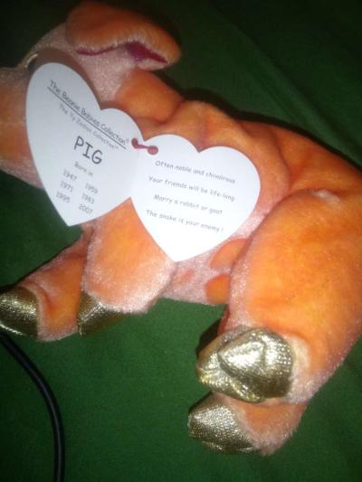 2000 Ty beanie babies zodiac pig mint selling collection off - Thumbnail 3