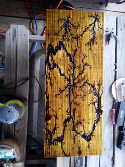 fractal burned hand made tables crosses signs - Thumbnail 6