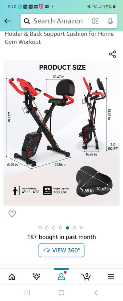 Foldable Stationary Bike - Thumbnail 2