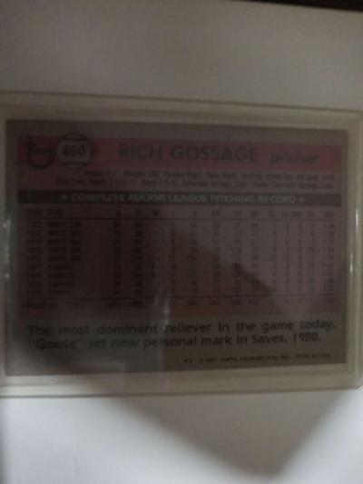 1981 topps a l all star goose gossage hof 2008 - Thumbnail 2