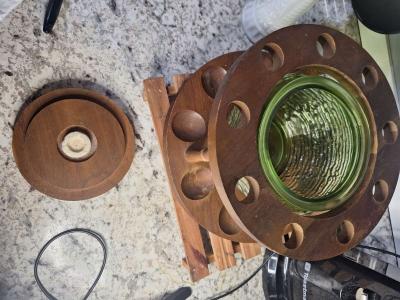 Vintage 1960s Fairfax Tobacco Humidor and Walnut Pipe Stand - Thumbnail 5