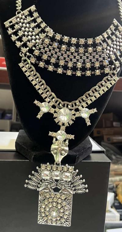 Fashion Design Bridal Jewelry Vintage Neck Bib Collar Choker - Thumbnail 3