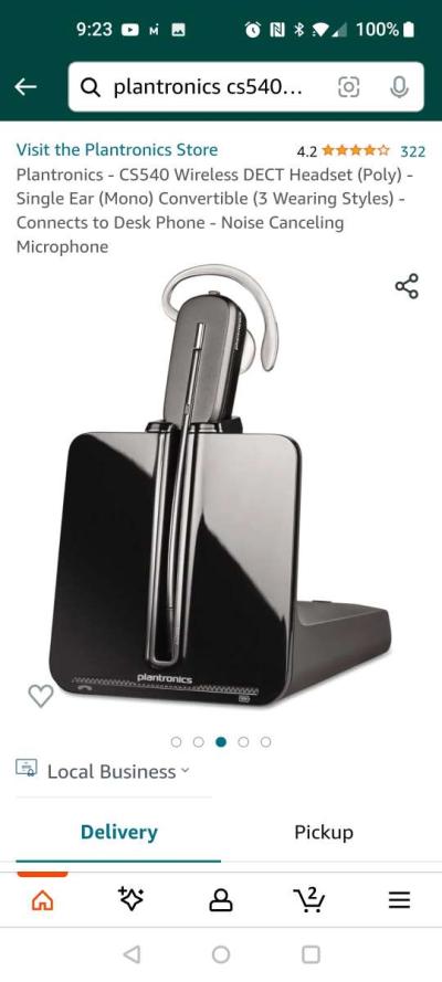 Plantronics wireless headset NOT BLUETOOTH CAPABLE - Thumbnail 3