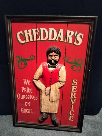 CHEDDARS WOOD SIGN - Vidor, Texas
