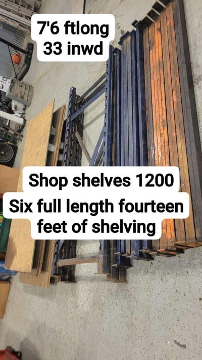 industrial shop shelving unit perfect for a garage or shop - Thumbnail 2