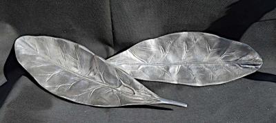 Silver Colored Leaf Trays set of 2 - Thumbnail 2