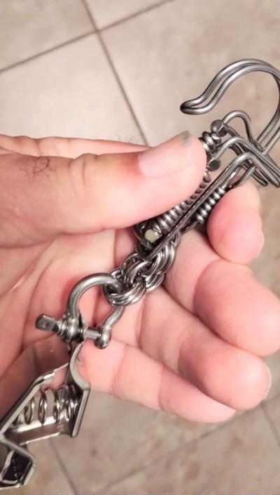 Stainless Steel Work Gloves Clip - Thumbnail 4