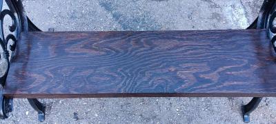 Wood and Cast Iron Bench - Thumbnail 2