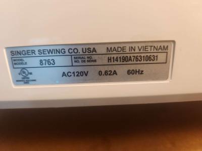 Singer Curly 8763 Zig Zag Sewing Machine - Thumbnail 6