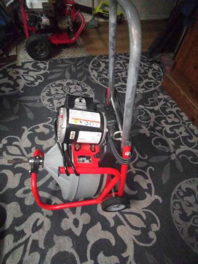 RIGID power snake with foot pedal switch used 1 time - Thumbnail 2