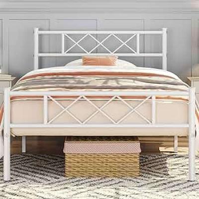 yaheetech twin size metal bed frame - Thumbnail 2