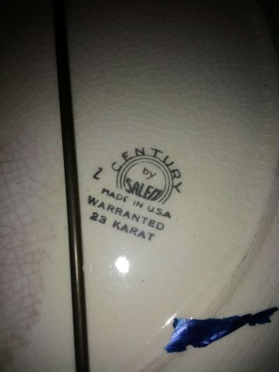 antique plate engraved with 23 karat gold - Thumbnail 2