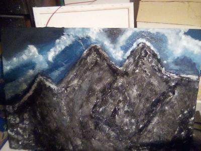 3d land scape mountain view painting - Thumbnail 2