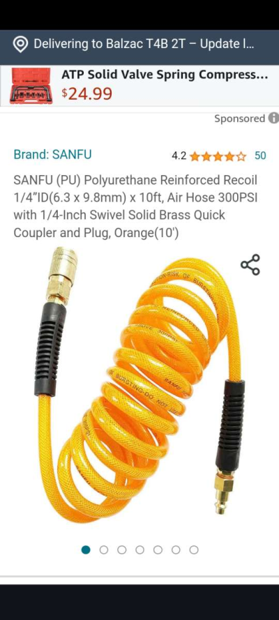 DeWalt  16 Gauge pneumatic staple gun and hose - Thumbnail 3