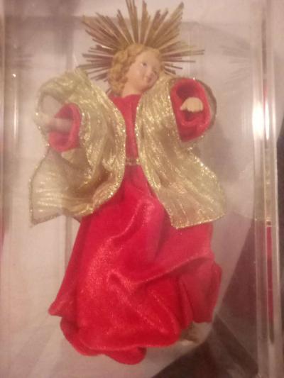 Antique Porcelain Christmas Angel with case - Thumbnail 4