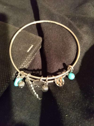 22 in Copper An Turquoise Necklace with a cross - Thumbnail 2