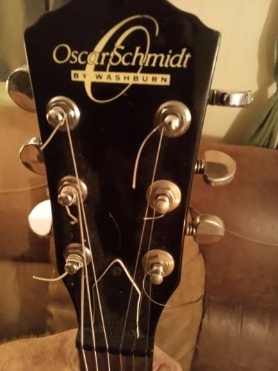 1999 Washburn semi Hollowbody tabbaco finish electric guitar - Thumbnail 4