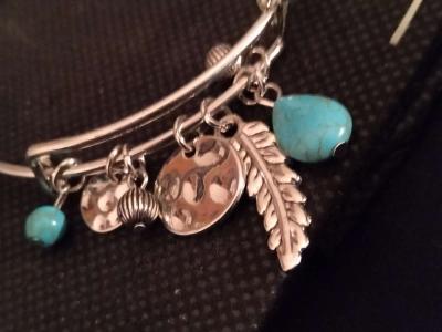 22 in Copper An Turquoise Necklace with a cross