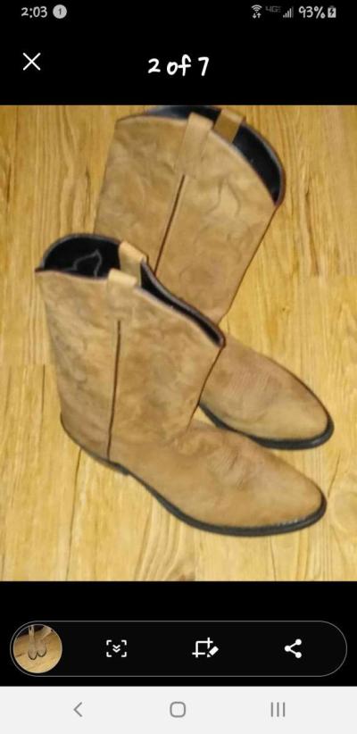 85obo Like New old western cowboy boots size 11EE - Thumbnail 2