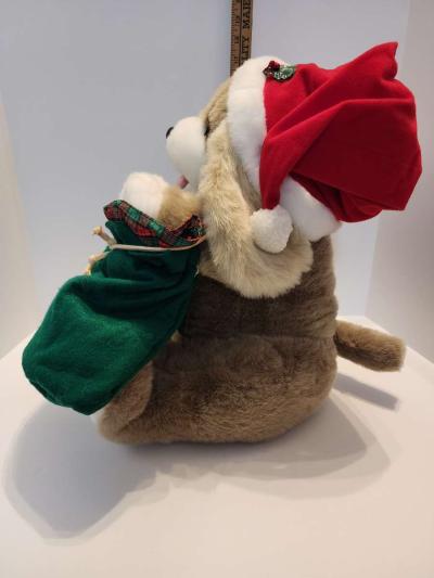 Vintage Animated Plush Dog By Santas Best - Thumbnail 4