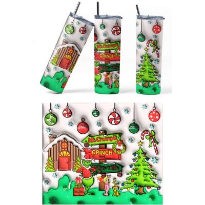 Spread Holiday Cheer Grinch Vibes 20oz Tumbler - Thumbnail 3