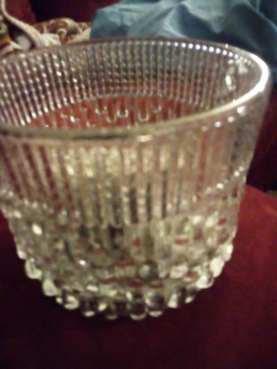 midcentury chrome and glass ice bucket - Thumbnail 2