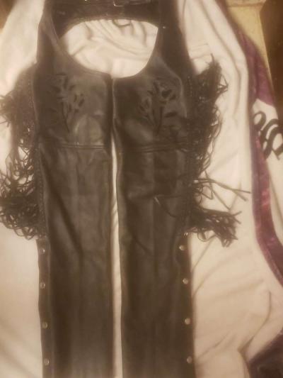 motorcycle leather chaps - Thumbnail 4