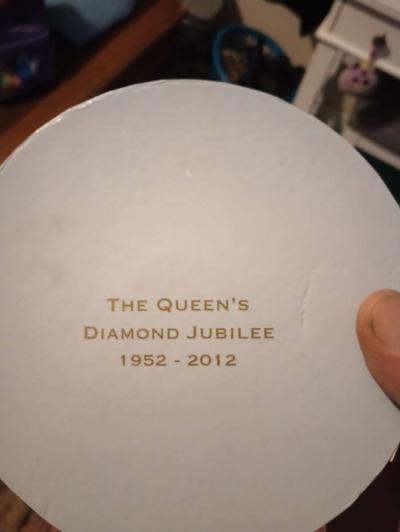 ANTIQUE TEA CUP AND PLATE OF QUEEN DIAMOND JUBILEE 25 OBO - Thumbnail 3