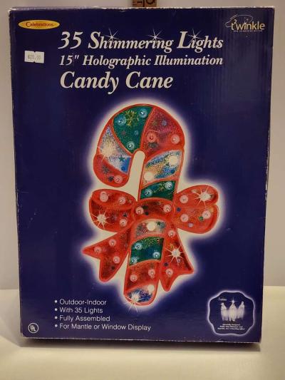 Celebrations Holographic Illumination Twinkling Candy Cane - Thumbnail 3