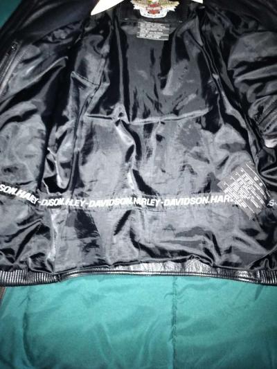 Mens leather HarleyDavidson coat - Thumbnail 4