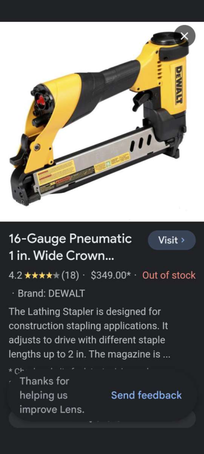 DeWalt  16 Gauge pneumatic staple gun and hose - Thumbnail 4