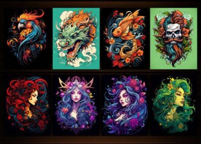 250 Tattoos Coloring Pages for Adults - Thumbnail 3