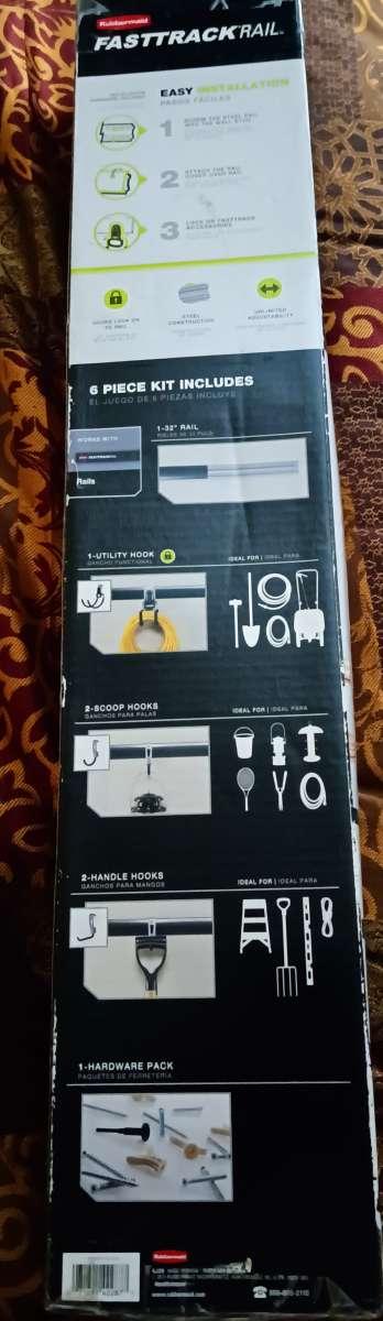 Rubbermaid FastTrack Rail with 5 Hooks - Thumbnail 4