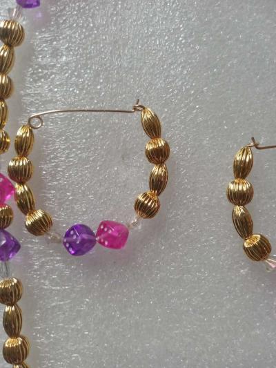 Pink and Purple Jewelry Set - Thumbnail 2