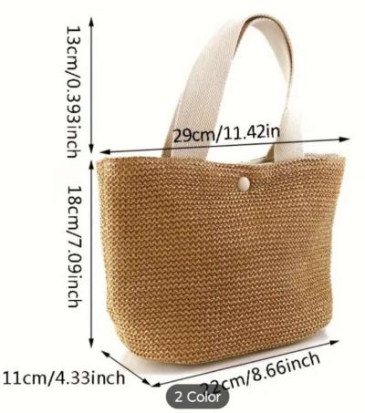 Straw Handbag - Thumbnail 4