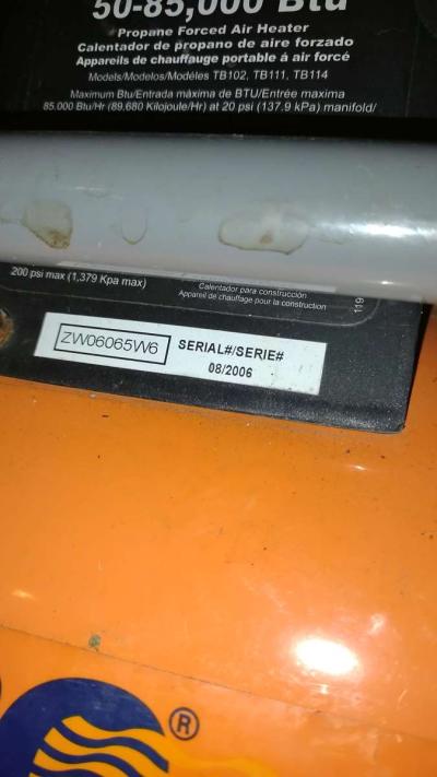 AllPro Forced Air Propane heater - Thumbnail 5