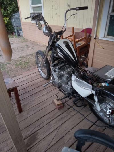 1984 Yamaha chopper with a four s motor springer front end l - Thumbnail 2