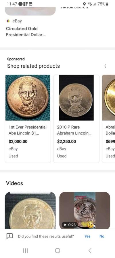 abraham Lincoln 1861 1865 gold dollar coin - Thumbnail 2
