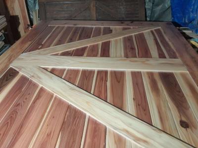 2 Redwood sliding barn doors 74x84 inches each other sizesto - Thumbnail 5