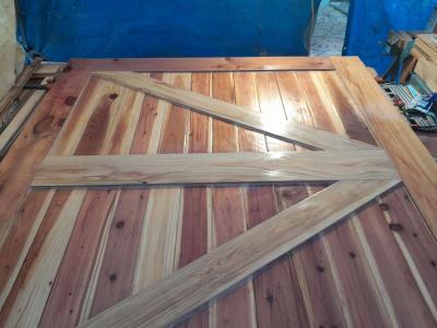 2 Redwood sliding barn doors 74x84 inches each other sizesto - Thumbnail 4