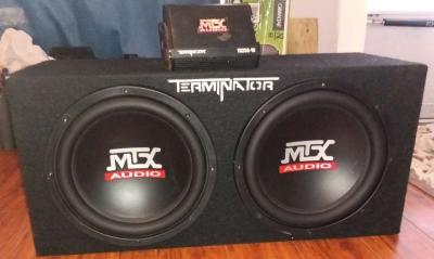2 Terminator MXT Audio Subs in Box MXT 1200 Watt Amp - Thumbnail 4