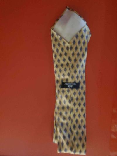 Stafford tie gold silver and blue design 54 inches long wide - Thumbnail 3