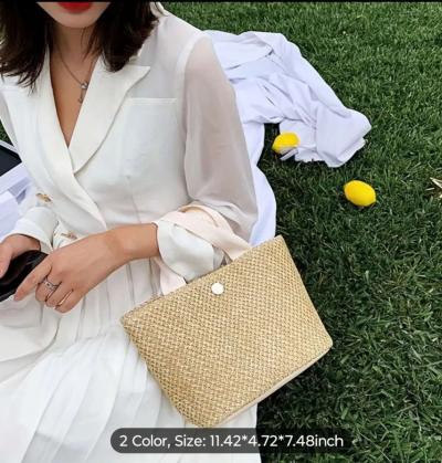 Mini Straw Handbag - Thumbnail 4